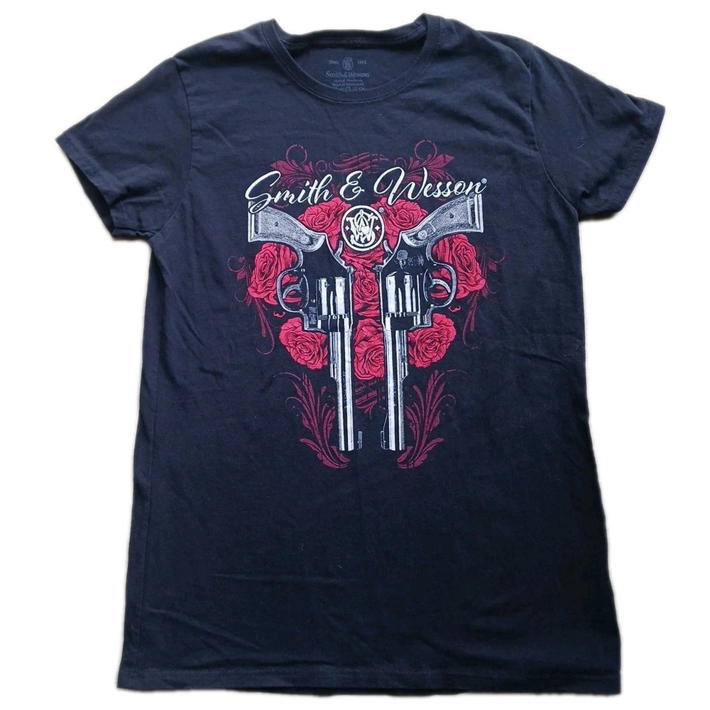 Smith & Wesson Black Guns Roses T-Shirt Large